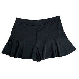 Marciano by Guess Flowy Frilly High Rise Shorts 8 Black Silky Side Zipper